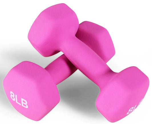 All-Purpose Color Neoprene Coated Dumbbells, 4 Lbs Pair