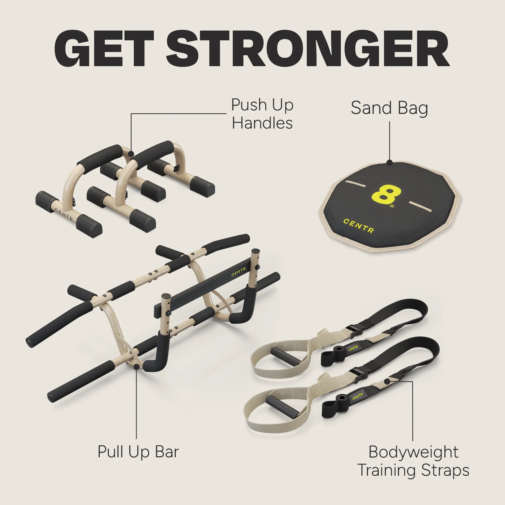 by Chris Hemsworth Strength Training Kit, Home Workout Equipment, 6 Piece Set + 3-Month Membership