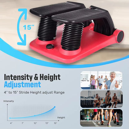 Stepper Health Fitness Climber Air Stepper Machine Portable Twist Stair Stepper Adjustable Resistance Fitness Exercise Mach