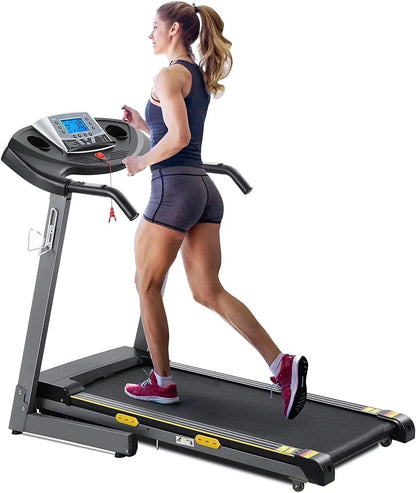 Treadmill with Auto Incline Folding Treadmill 12% Incline 2.5 Horse Power 15 Preset for Home Use 8.5 Mph Range