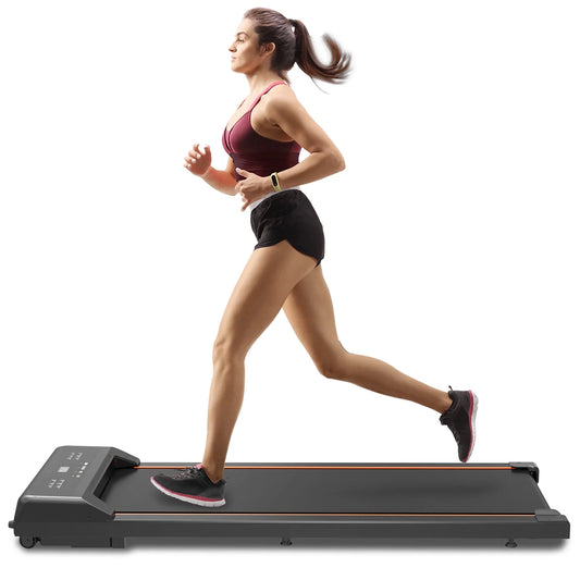 Under Desk Treadmill - Walking Pad with LED Display and Remote Control, Portable Treadmill for Home and Office, 2.5HP, 265LBS Capacity