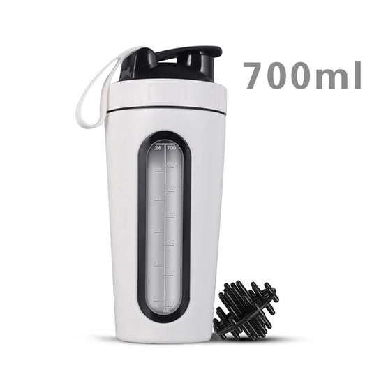 LOGO Custom Whey Protein Powder Sports Shaker Bottle Tainless Steel Shaker Bottle Leakproof Gym Nutrition Vacuum Blender Cup